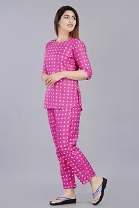 Fancy Rayon Nightsuit For Women/Top Bottom Set/Co-Ord Set For Women-thumb1