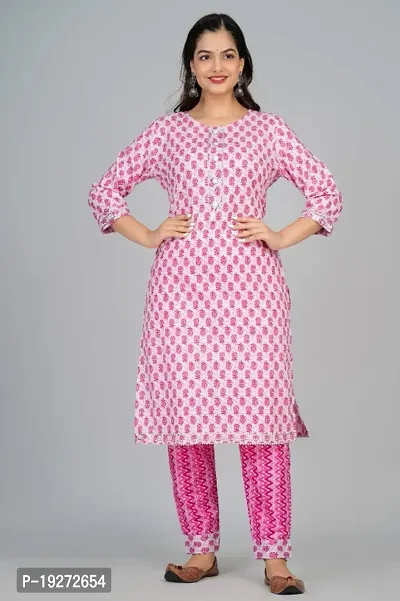 Cotton Printed Kurti Bottom Set For Women-thumb0