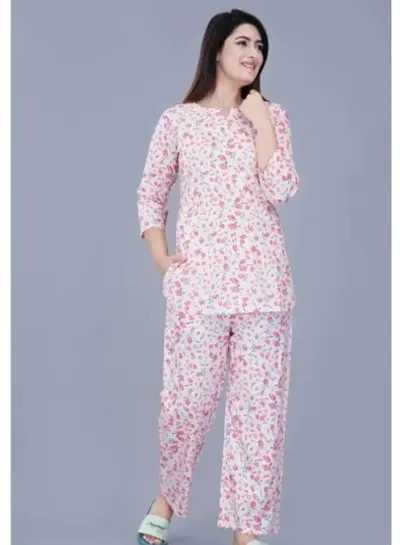 New Arrivals Rayon Printed Night Suit For Women