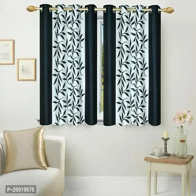 Stylish Polyester Printed Window Curtains Pack Of 2