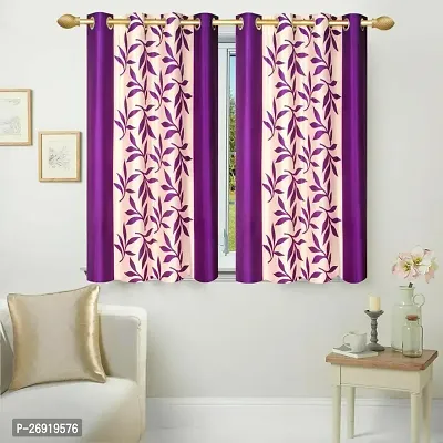 Stylish Polyester Printed Window Curtains Pack Of 2