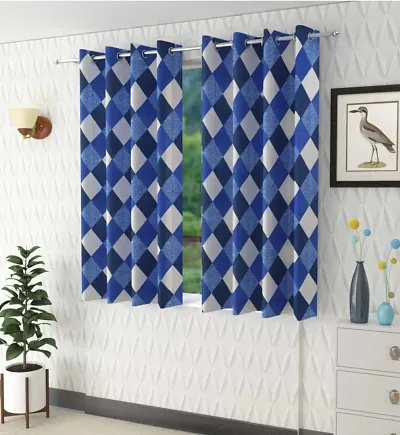 2 Piece printed Polyester Window Curtains