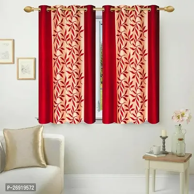 Stylish Polyester Printed Window Curtains Pack Of 2