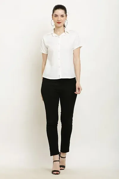 Classic Rayon Solid Shirt for Women