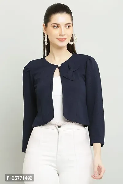 Classic Polycotton Solid Shrug for Women-thumb0