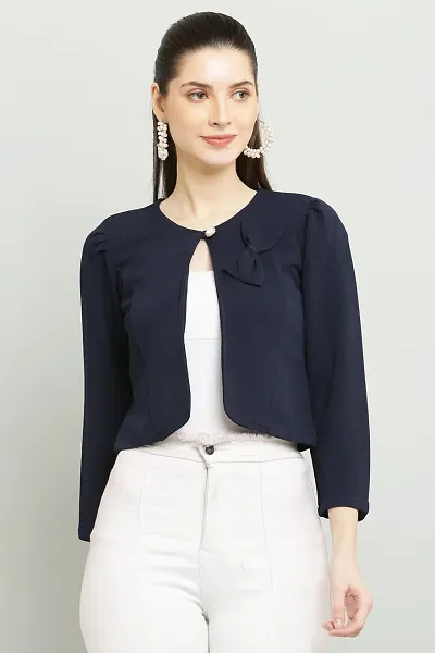 Classic Polycotton Solid Shrug for Women