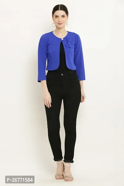 Classic Polycotton Solid Shrug for Women