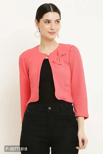 Classic Polycotton Solid Shrug for Women