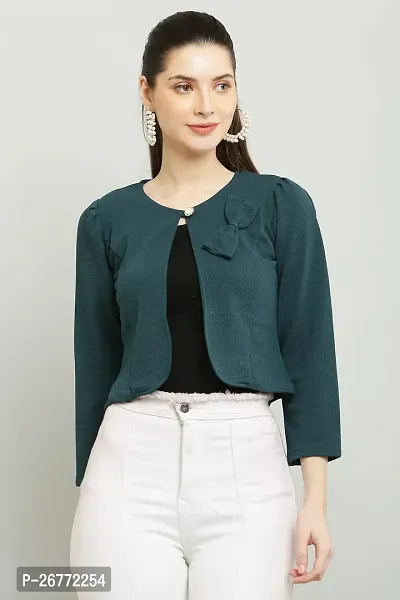 Classic Polycotton Solid Shrug for Women