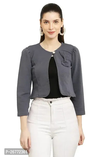 Classic Polycotton Solid Shrug for Women-thumb0