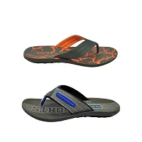 Stylish P.V.C Textured Comfort Slipper Combo For Men-thumb1