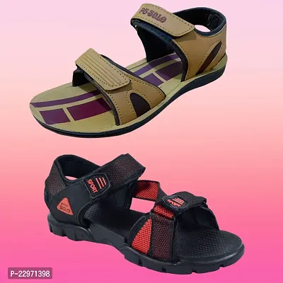 Stylish P.V.C And Eva Textured Comfort Sandal Combo For Men