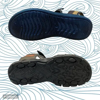 Stylish P.V.C And Eva Textured Comfort Sandal And Slipper Combo For Men-thumb3