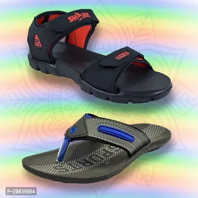 Mens Stylish Sandals  Sleepers Combo | Comfortable Sandals  Sleeper for Daily Outdoor Uses-thumb0