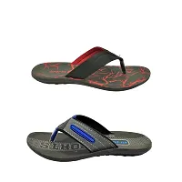 Stylish P.V.C Textured Comfort Slipper Combo For Men-thumb1