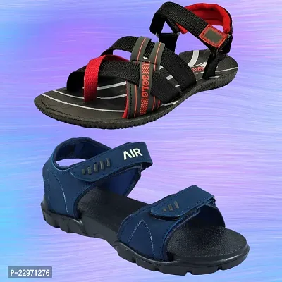 Stylish P.V.C And Eva Textured Comfort Sandal combo For Men