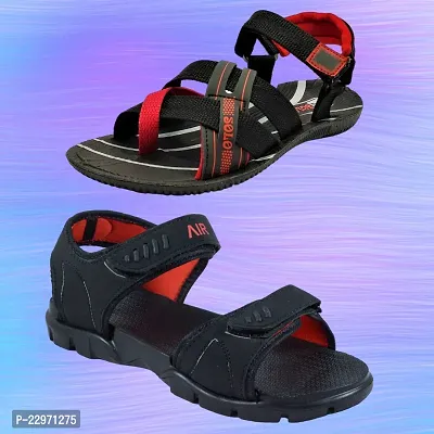 Stylish P.V.C And Eva Textured Comfort Sandal combo For Men