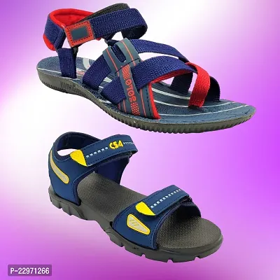 Stylish P.V.C And Eva Textured Comfort Sandal combo For Men