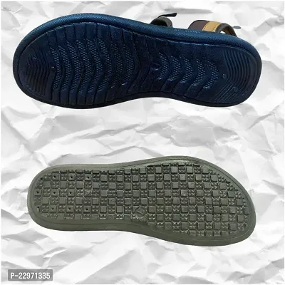 Stylish P.V.C Textured Comfort Sandal And Slipper Combo For Men-thumb3