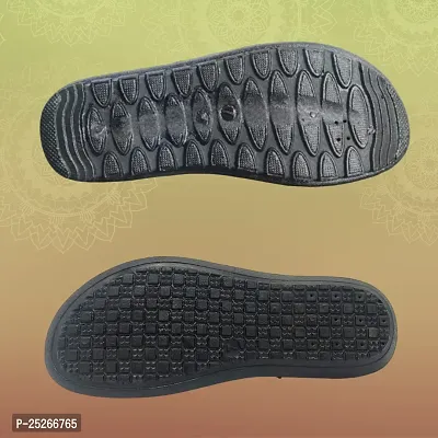 Stylish P.V.C Textured Comfort SLIPPERS COMBO For Men-thumb2