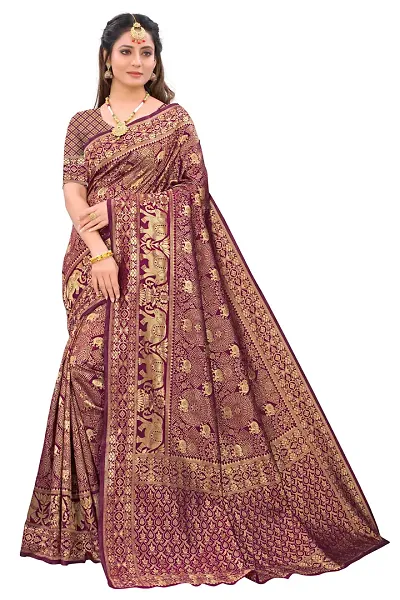 New In soft lichi silk saree with woderful blouse Sarees 