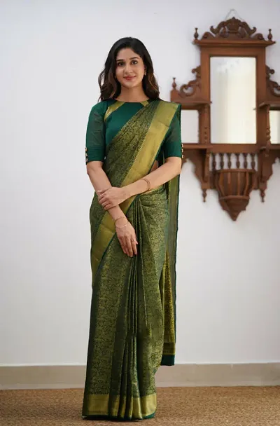 Classic Art Silk Jacquard Saree with Blouse piece