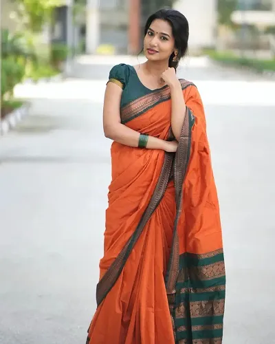 Best Selling Art Silk Saree with Blouse piece 