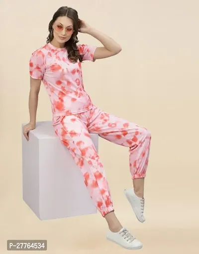 Classic Polyester Printed Top and Pyjama Nighty for Women