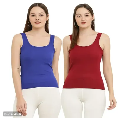 Vastans Cotton Sleeveless Camisole Slip On for Womens (Combo Pack of 2)