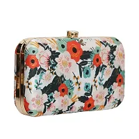 Vastans Stylish Printed Clutch For Women (Free Size, White)-thumb1