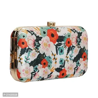 Vastans Stylish Printed Clutch For Women (Free Size, White)-thumb2