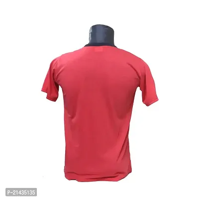 Vastans Men's Printed Half Seelve T Shirt (Free Size, RED)-thumb2