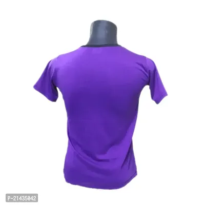 Vastans Men's Printed Half Seelve T Shirt (Free Size, Purple)-thumb2