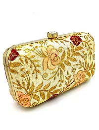 Worthyy Enterprises Vastans Gold Color Clutch-thumb1