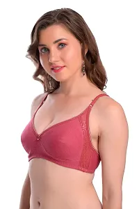 Vastans Silver Mold Women T-Shirt Non Padded Bra (36, Rani Pink)-thumb2