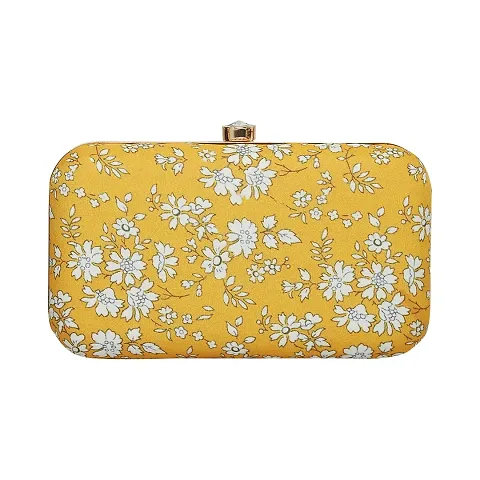 Vastans Stylish Clutch For Women (Free Size, Yellow)