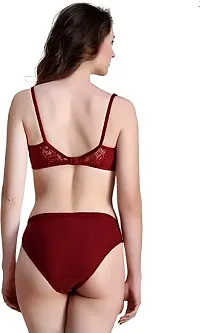 VASTANS Women's Non Padded and Non Wired Lingerie S-XXL (Medium, 3 Maroon  Pink, Rani)-thumb2