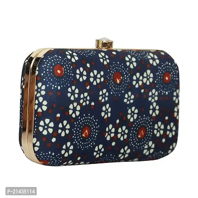 Vastans Stylish Printed Clutch For Women (Free Size, Blue)-thumb2