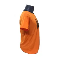 Vastans Men's Printed Half Seelve T Shirt (Free Size, Orange)-thumb2