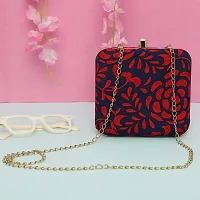 Vastans Stylish New Printed Designer Clutch For Women (Medium, NAVY BLUE)-thumb3