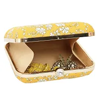 Vastans Stylish New Printed Designer Clutch For Women (Medium, YELLOW)-thumb2