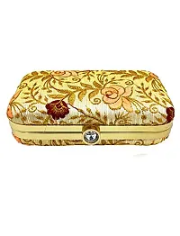 Worthyy Enterprises Vastans Gold Color Clutch-thumb3