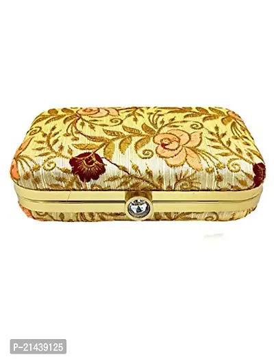 Worthyy Enterprises Vastans Gold Color Clutch-thumb4