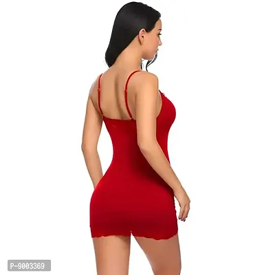 Babydoll and Chemise Nightwear Dress for Women Red-thumb2