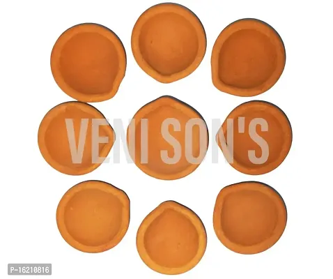 VENI SON'S Pure Full Handmade Deepak/Mitti Diya Clay for Puja/Jot/Diwali/Deepawali/Pooja/Decoration (Pack of 21)-thumb0