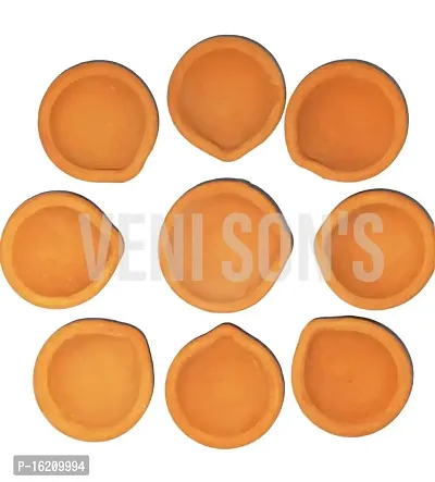 VENI SON'S Pure Full Handmade Deepak/Mitti Diya Clay for Puja/Jot/Diwali/Deepawali/Pooja/Decoration (Pack of 51)-thumb2