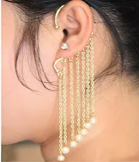 JSD Gold Plated Earcuff for Women and Girls-thumb1