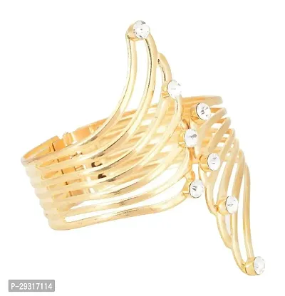 Stylish 24K Gold Plated Cuff Bracelet Bangle With For Women And Girls-thumb2