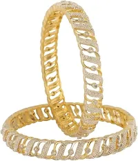 JSD Gold Plated American Dimond Fancy Bangle for Girl  Women-thumb1