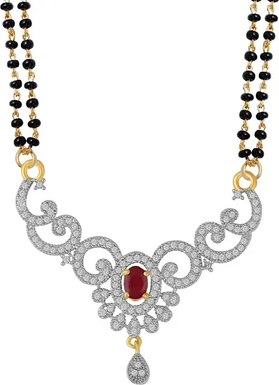 JSD American Diamond Indian Traditional Mangalsutra for Women